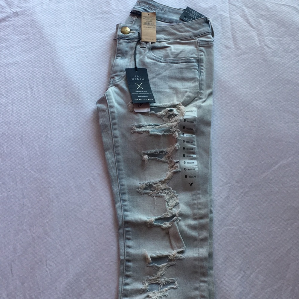 American Eagle Outfitters Slashed Sky Jeans